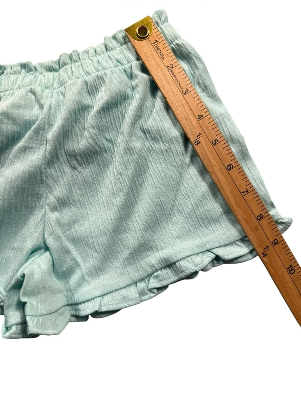 5T The Children's Place Mint Tea Green Ribbed Shorts Ruffle Hem 4 AVAILABLE!